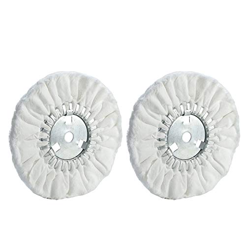 8" Soft Airway Buffing Wheel White Flannel / 5/8'' Arbor Hole/Finish Polish Step for Angle Grinder - 2 PCS - color: Soft 2pcs, size: 12plys