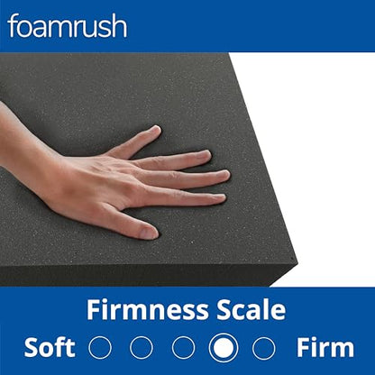 FoamRush 6" x 18" x 36" Charcoal High Density Upholstery Foam Cushion (Upholstery Sheet, Foam Padding, Seat Replacement, Chair Cushion Replacement, Square Foam, Wheelchair Seat Cushion) Made in USA - color: Charcoal Foam, size: 6" x 18" x 36"