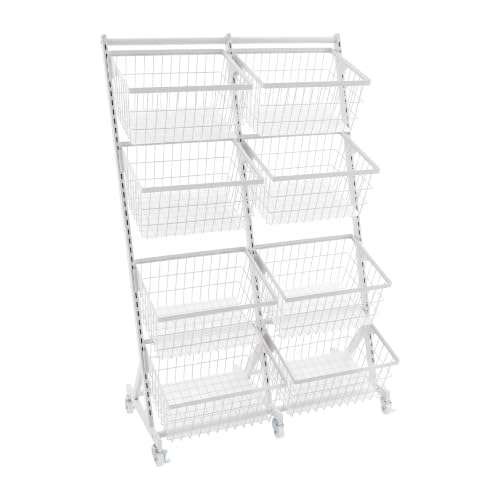 Store Snack Rack Display Stand, Multifunctional Retail Display Racks, White - color: White