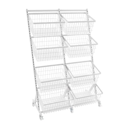 Store Snack Rack Display Stand, Multifunctional Retail Display Racks, White - color: White