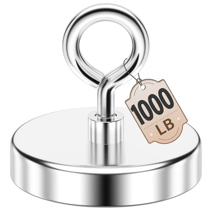 FINDMAG 1000 LBS High Power Fishing Magnet, 3.54 Inch Rare Earth Magnet - size: 3.54 inches (90mm)