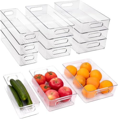9 Pack Refrigerator Organizer Bins - size: 9 Pack