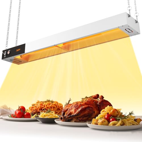 Food Heat Lamp, 36 Inch Commercial Food Heat Lamp Strip Heater, Stainless Steel Heat Lamp for Food, 1000W Infrared Food Warmer for Buffet, Cafeteria, Restaurant, Kitchen - size: 36 Inch
