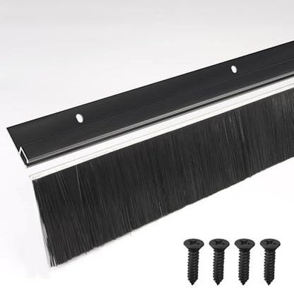 5 Pack Garage Door Brush Seal, Black Brush Sweep for Roll-Up Doors, 16.4 FT