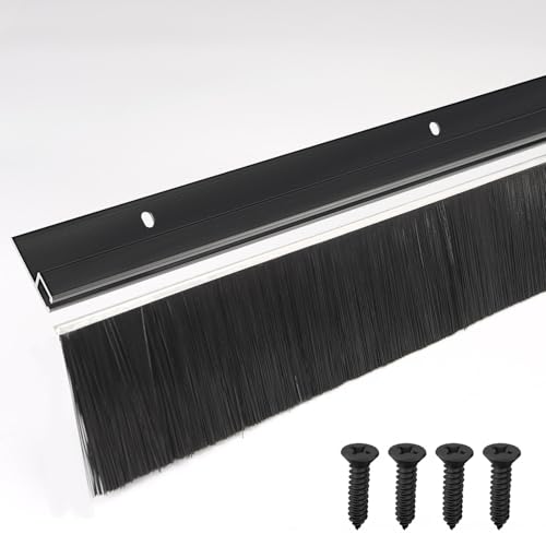 5 Pack Garage Door Brush Seal, Black Brush Sweep for Roll-Up Doors, 16.4 FT