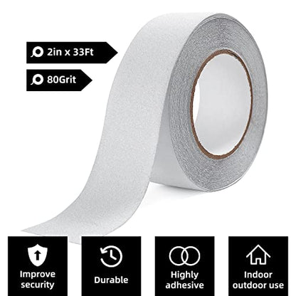 Reniteco 2" x33Ft Anti Slip Tape Clear Heavy Duty Grip 1PC - color: 04-Clear, size: 2in x 33Ft