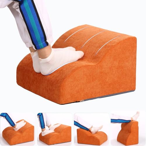 Foot Rest for Under Desk at Work.Multifunctional 3-Tier Foot Stool - color: Orange
