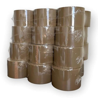 Heavy Duty Packing Brown Tape 24 Rolls 3 Inch x 110 Yards (330 Feet) Per Roll Carton Sealing Tape for Shipping Packaging Moving Office Storage & Tape Gun Refills 2.0 Mil 660 Total Yards
