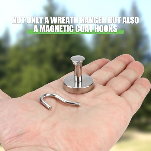 Neosmuk Magnetic Hooks Steel Tube Design for Cruise,80lb+ Silver,4 Pack - color: Silver, size: 4P