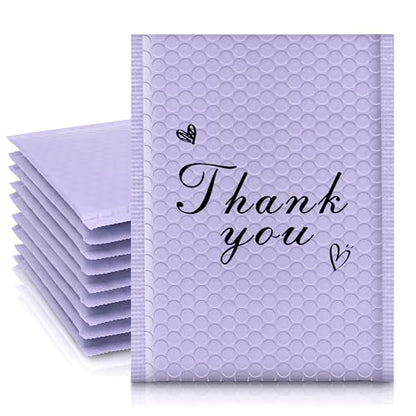 Thank You Bubble Mailers 6x10'' 25 Pack, Self Sealing Padded Envelopes, Strong Adhesion Bubble Envelopes, Waterproof Mailing Envelopes, Cushioning Shipping Envelopes - Purple - color: Thank You Purple, size: 6x10" 25Pcs