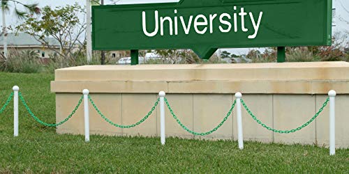 Mr. Chain Plastic Barrier Chain, Green, 3/4-Inch Link, 50-Foot (00004-50) - color: GREEN, size: 3/4 IN