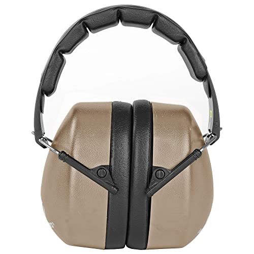 WALKER'S EXT Range Shooting Folding Muff - Compact 30dB NRR Noise-Blocking Hunting Gun Range Shooting Hearing Protection - color: Flat Dark Earth