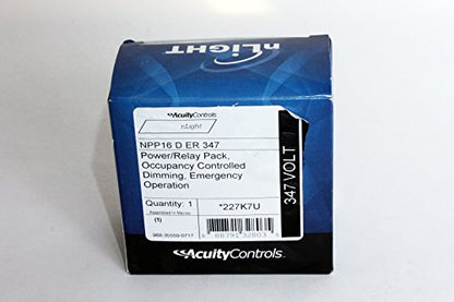 NPP16 D ER 347 nLight Power/Relay Pack, Occupancy Controller, Dimming, Emergency Operation, 347VAC