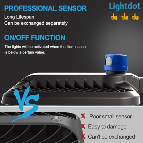 Lightdot 240W(240x1W LED) Parking Lot LED Lights 60000Lm LED Pole Lights Outdoor with Smart Photocell 5000K ETL IP65 Parking Lot Light Commercial for Height 30~40Ft Yard,Driveway,Stadium,Roadway-4Pack