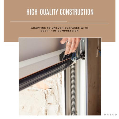Garage Door Bottom Seal 20 Ft, 5/16 in T-End Rubber Weatherstrip Insulation - size: 20 FT
