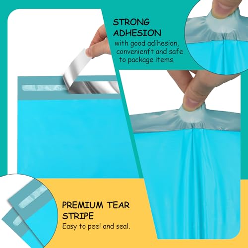 Poly Mailers 9 x 12 Inch, 100 Count, Blue 2.4 Mil Self-Seal Bags - color: Blue, size: 9x12 Inch 100 Pcs