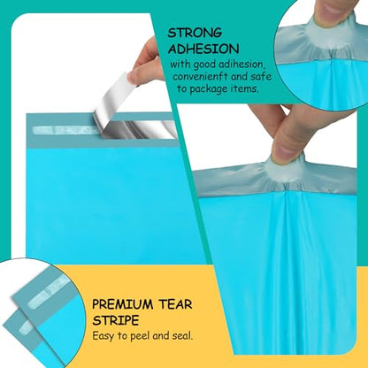Poly Mailers 14.5 x 19 Inch, 50 Count, Blue 2.4 Mil Self-Seal Bags - color: Blue, size: 14.5x19 Inch 50 Pcs