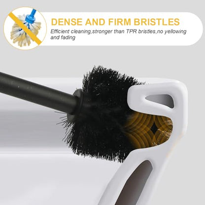 BESy Toilet Brush and Holder, Toilet Cleaner Bowl Set with Two Brush with Extra Long Handle, Durable Bristles Toilet Scrubber and Covered Holder, Drip-Proof Stainless Steel Oil Rubbed Bronze - color: Oil Rubbed Bronze