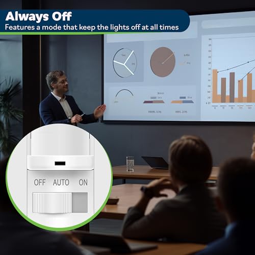 TOPGREENER in-Wall PIR Motion Sensor Light Switch,Need Neutral Wire,4 Pack - color: White, size: 4 Pack