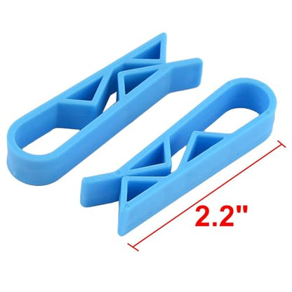 10Pcs Blue Plastic Kitchen Garbage Bin Clip, Set of Bag Clips Anti-Slip Fixation Clamp Trash, Recycling and Compost for Trash Cans and Garbage Bins Janitorial Sanitation Supplies