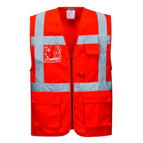 Portwest Berlin Executive Vest S476 - color: Red, size: Large