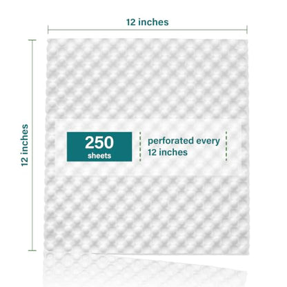 Elementree Paper Bubble Wrap Sheets for Packing, Moving, & Shipping - 12" x 12" x 250' - Eco-Friendly White Bubble Paper - Recyclable Cushioning Wrap - Made in the USA (01944) - size: 12" x 12" x 250' White