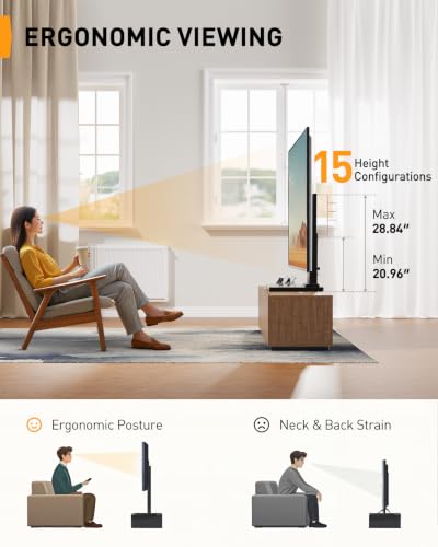 Perlegear Universal TV Stand Legs for 42-90 inch TVs with Pegboard Storage - size: 42-90 Inch