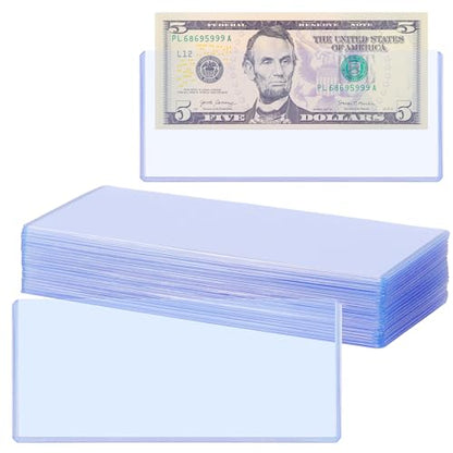 Uncle Paul 20PCS Banknotes Top-Insert Holders - Currency PVC - color: 20 Pieces