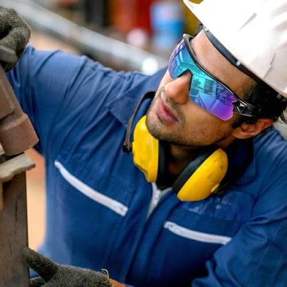 OXG Work Safety Glasses for Men Women, ANSI Z87.1 UV Protection - color: 24p-multicolor