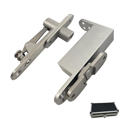 Self Closing Pivot Door Hinges, Hidden Door Pivot Hinges, 360 Degree Shaft Swing Door Pivot Hinges Hardware, Stainless Steel Hinge System for Invisible Concealed Secret Wood Door Soft Close (Black) - color: Black