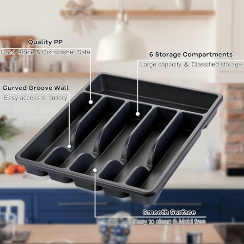 Pleafind 𝟏𝟒% 𝐎𝐅𝐅 73-Piece Silverware Set with Organizer - Heavy Duty Stainless Steel Flatware Set Service for 12, Cutlery Utensil Sets with Steak Knives, Tableware Set for Home Restaurant - size: 73 pieces