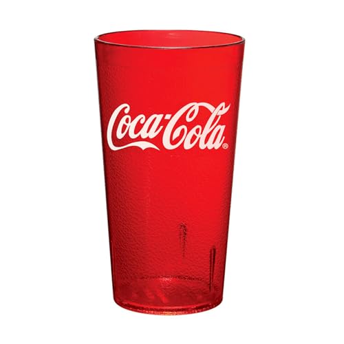 G.E.T. 6632-RC Heavy-Duty Plastic Restaurant Tumblers, 32 Ounce, Clear Coca-Cola (Pack of 72)
