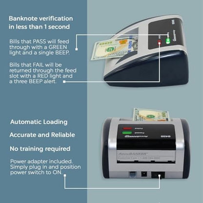 AccuBANKER D450 Counterfeit Detector with 5 Pens Bundle - size: 1 Pack with Detector Pens