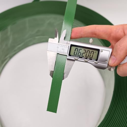 Polyester PET Strapping Roll 5/8" x 0.035" x 4000' – Heavy Duty Green Packaging Banding Strap, 1400 lbs Break Strength, UV & Water Resistant, Lightweight Poly Strapping Coil with 16" x 6" Core - size: 4000 FT Roll