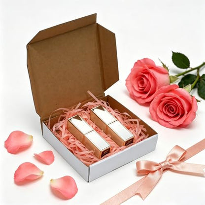 KBG Small Shipping Boxes 4X4X1 inch,White Corrugated Cardboard Mailers for Business,50 Pack Small Mailing Boxes Packaging Box Mini