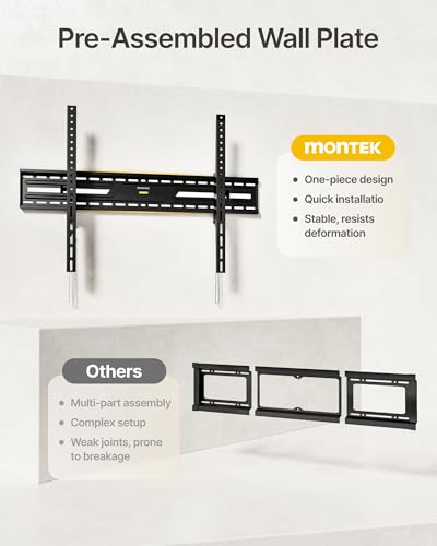 monTEK Heavy Duty Tilting TV Wall Mount for 50-100 Inch TVs up to 220lbs - size: 50-100'' T