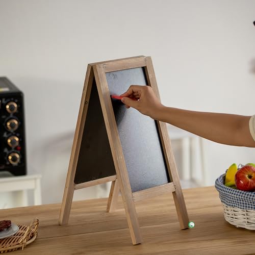 Vintiquewise 19-inch Wooden A-Frame Chalkboard Sign Double-Sided Menu Board Easel for Restaurant Cafe Bar Coffee Shop Bakery Wedding Party Home Business Kitchen Countertop & Tabletop Display, Large - size: Large