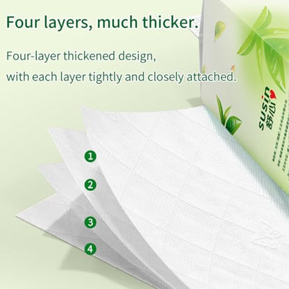 4-Ply Hanging Facial Tissues, 6 Pack (7,680 Sheets Total) - Ultra Soft, High-Capacity Soft Pack Tissues for Bathroom, Kitchen, and Car - Space-Saving Wall Mount Design - size: 1280 Count (Pack of 6)