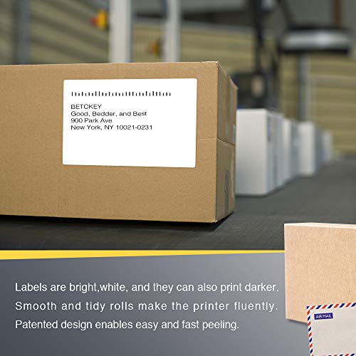 BETCKEY 4" x 6" (102mm x 152mm) Shipping Thermal Label, 12 Roll/3000 Labels - color: 12-rolls (3000 Labels)
