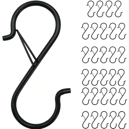 Heavy Duty Locking S Hooks, 30 Pack