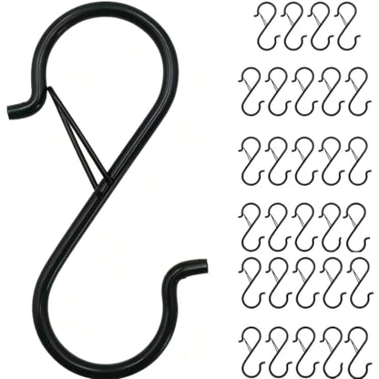 Heavy Duty Locking S Hooks, 30 Pack