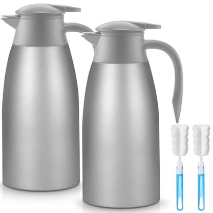 Norme 2 Pcs Thermal Coffee Carafe Creamer, Gray, 51 oz - color: Gray, size: 51 oz