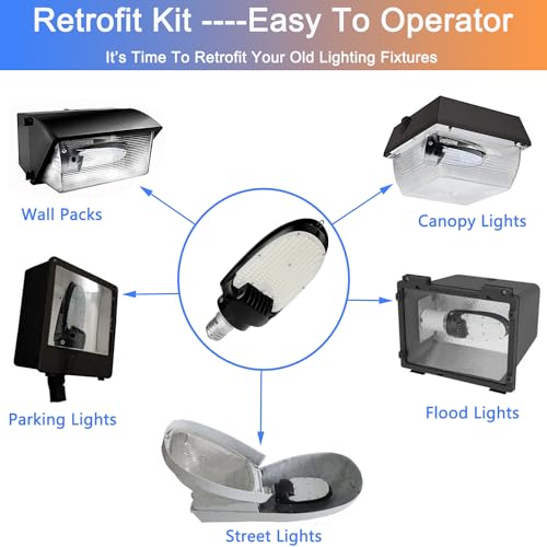 LED Shoebox Corn Retrofit Lamp, 75W/95W/115W Selectable, 5000K 16100LM