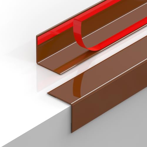 2PCS Wall Corner Protectors Guards - Self Adhesive Corner Protector & Corner Guards for Walls Edge Protection, Easy to Apply - No Tools Needed(Brown, 31.5"x1.18") - color: Brown, size: 31.5" X 1.18"