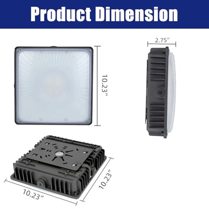 2 Pack LED Canopy Light Fixture,8400lm,70W,5500K Daylight White - size: 70W -Canopy-2pack