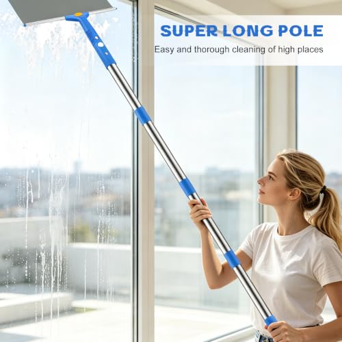SetSail Window Cleaning Kit with Bucket 3 Gallon for Home Outdoor, Blue