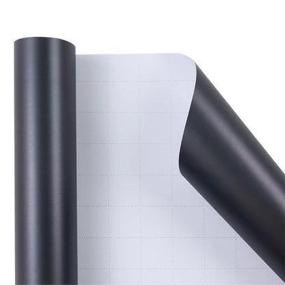 ZINTBIAL Matte Black Wrapping Paper Roll with Cut Lines - Solid Black Holiday Gift Wrap for Graduation, Birthdays, Wedding, Christmas, All Occasion - 17.5 in x 33 ft (48 sq. ft), Easy to Cut - color: Matte-Black