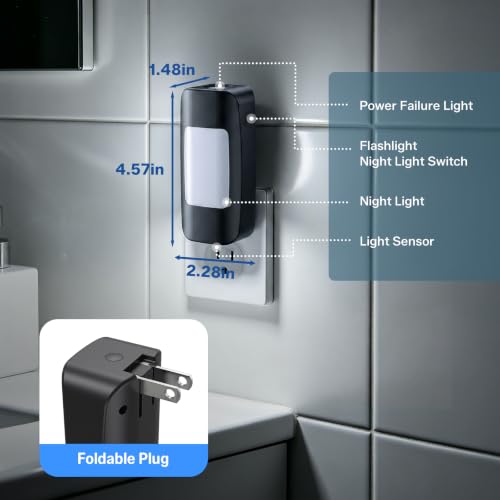 3 Pcs LED Emergency Lights for Home Power Failure Night Light Dusk to Dawn