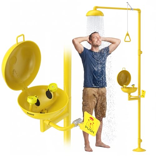 Huanyu Emergency Shower and Eye Wash Station OSHA Approved Eyewash Station - style: With Dust Cover