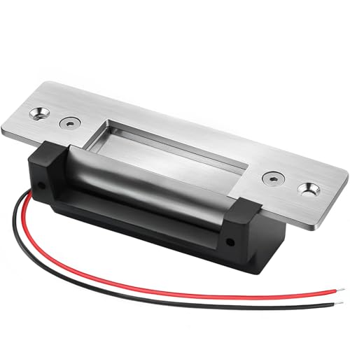 2026 Upgraded ANSI Standard Heavy Duty Electric Door Strike Lock for Door Access Control System,Cylindrical/Mechanical Locksets,Fail-Secure/Fail-Safe Adjustable,(Input Voltage 12VDC) - color: Black -A, size: Dual-Line - Cylindrical
